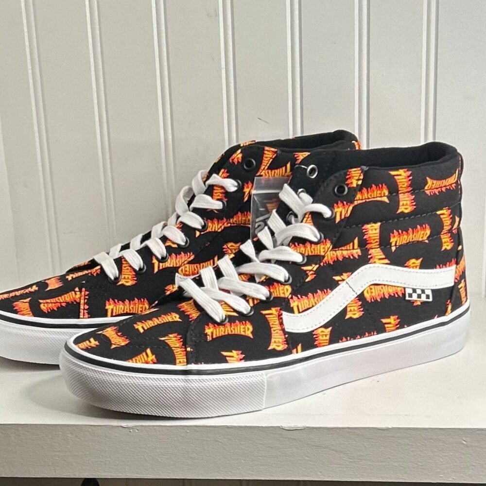 VANS Thrasher Skate Sk8-Hi Shoes Size 11, New With Og Box